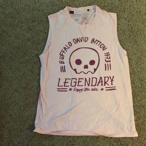 Buffalo David Bitton S Cut Off Shirt Light Pink